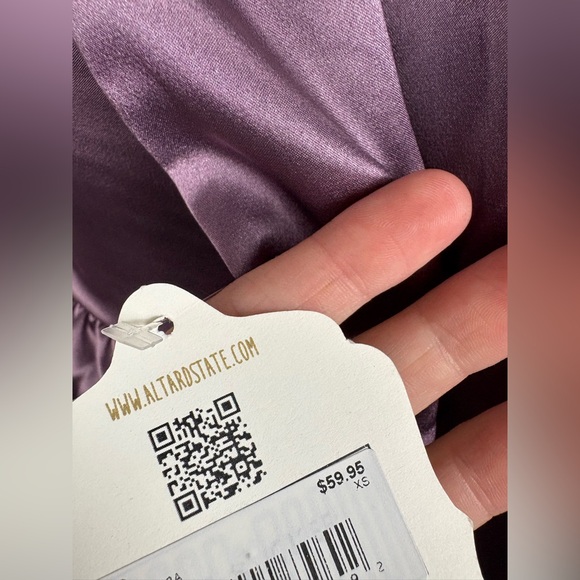 NWT Altar’d State Lavender Satin Top size XS - Picture 3 of 6